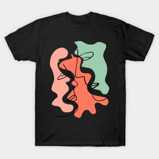 Emotions Line Faces T-Shirt